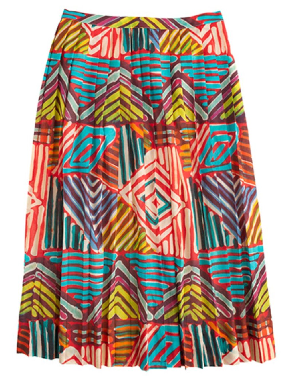 J.Crew bold geometric print cotton midi skirt - Picture 3 of 7
